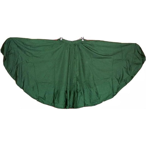 Women Skirt Practice Folklorico Mexican Flamenco Falda Doble Vuelo Mexico 38" Length Green