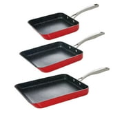Curtis Stone Dura-Pan Nonstick 3-piece Slide-Out Pan Set Open Box