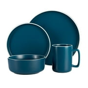 Gap Home 16-Piece Round Blue Stoneware Dinnerware Set