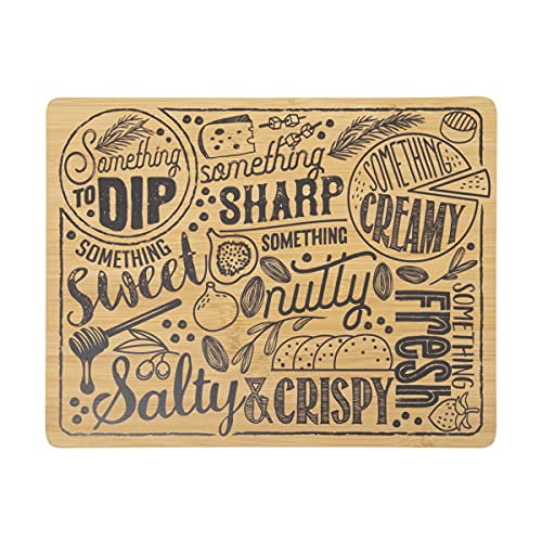 Sabatier Planche à Charcuterie avec Poignées Encastrées, Planche à Découper Réversible pour Cuisine et Préparation de Repas, Planche à Fromage en Bois Décorative, Cadeau de Pendaison de Crémaillère Parfait, 11 Pouces x 14 Pouces