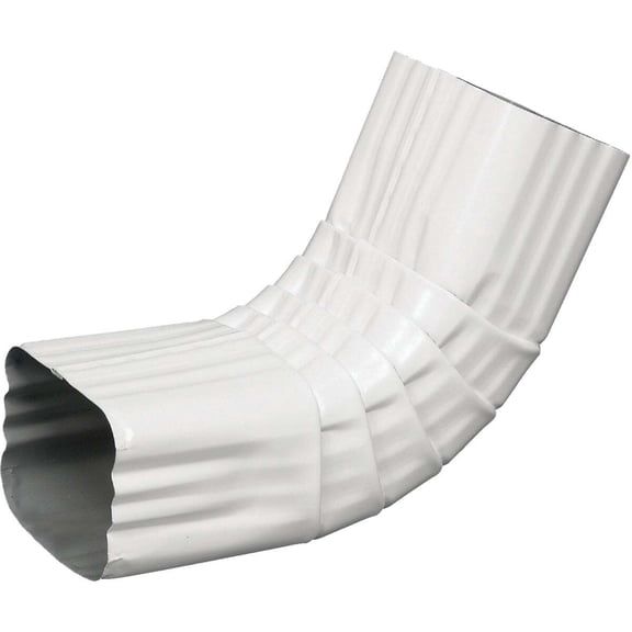 Spectra Metals Downspout Elbow Aluminum - Durable - 3" x 4", White