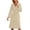 Beige, variant on Womens Long Pea Coat Notch Lapel Trench Coat Winter Long Jacket with Belt Color: Beige Size: L