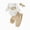 H1754-Khaki, variant on TOWED22 Baby Girl Fall Winter Clothing Sets 3pc Outfits Long Sleeve Round Neck Graphic Romper Bodysuit Floral Pants Headband Jumpsuit Set(Light Green,18-24 M)