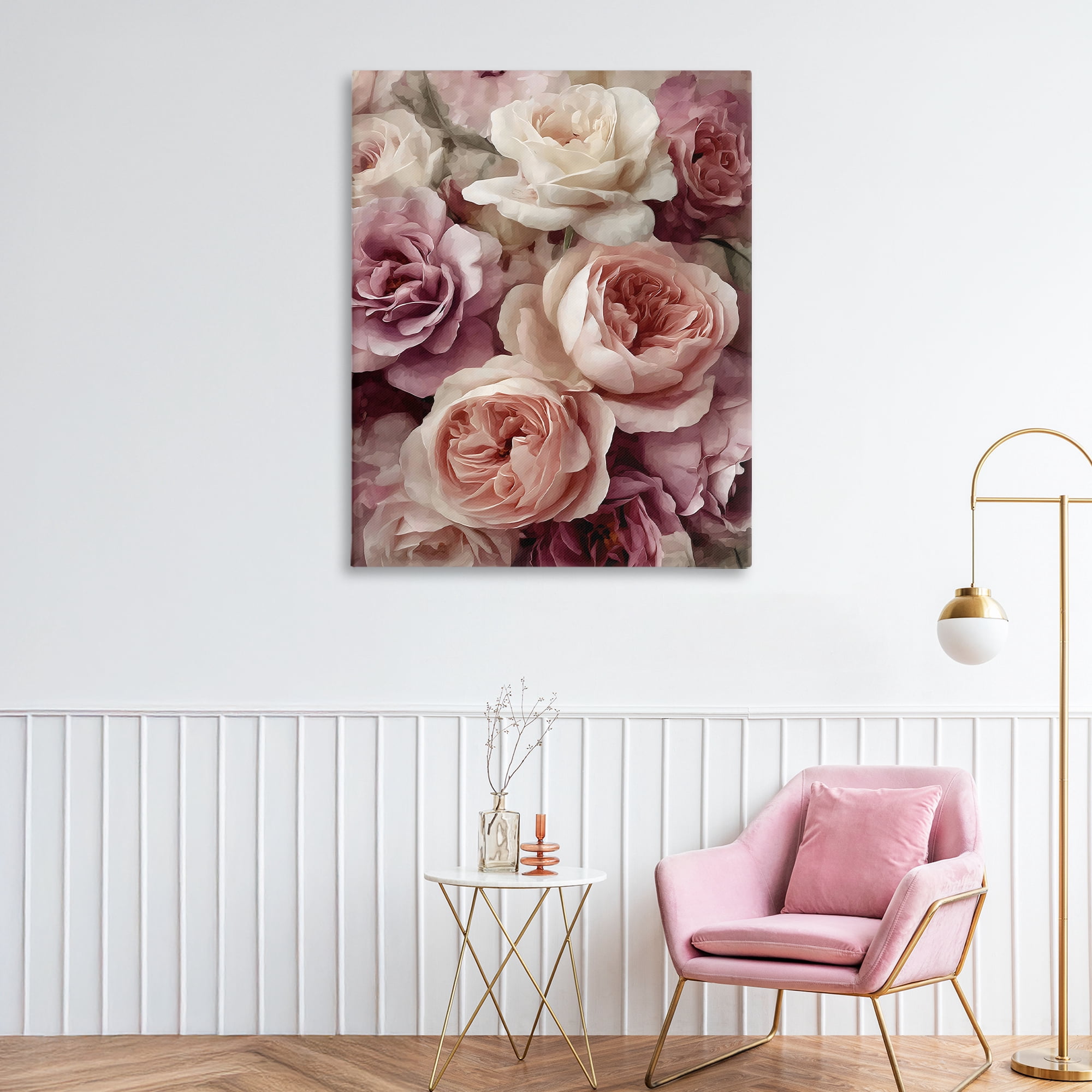 Stupell Industries Sweet Roses in Blush Pink Canvas Wall Art, design by Franklyn Gregory