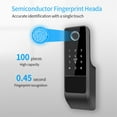thumbnail image 4 of Door Lock, Fingerprint Gate Lock Tuya Outdoor Smart Door Lock Digital IC Card Rim Electronic Door Lock Suitable For Home Garden ,Easy to Install, 4 of 7