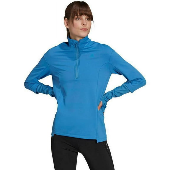 Adidas Womens COLD.RDY Cover Up Running Top GT3119 Focus Blue