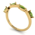 thumbnail image 2 of 0.4 ctw Wedding Band for Women - 18K Yellow Gold Natural Peridot Stackable Eternity Ring, 2 of 6