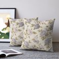 thumbnail image 2 of 16x16 Pillow Covers Set of 2, Grey Vintage Floral Throw Pillow Covers Decorative Couch Cushion Case, Hydrangea Botanical Elegant Microfiber Square Pillowcases for Bedroom Car Living Room, 2 of 9