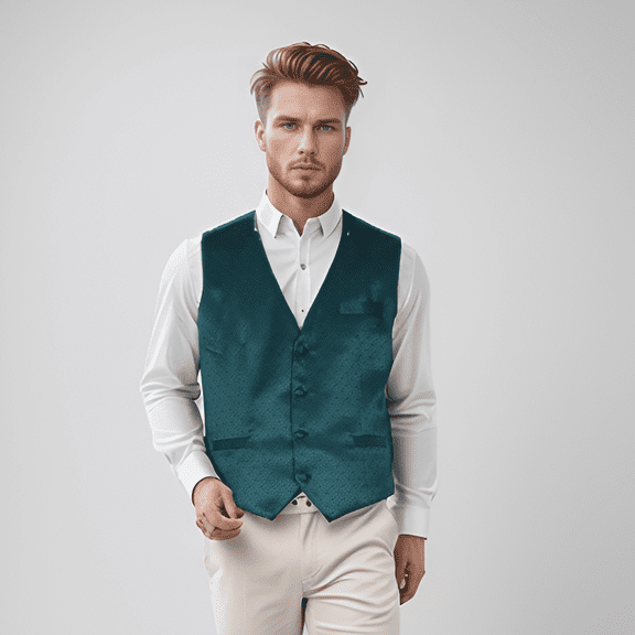 African Men's Jacquard Formal Suit Vest and Bow Tie set