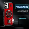 thumbnail image 5 of Hotpom for iPhone 16 Case with 2 Pack Privacy Screen Protector, Heavy Duty Shockproof, Anti-Fingerprint Rugged Women Men universal Protective Cover with 360°Rotatable Ring Stand, Red, 5 of 8