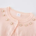 thumbnail image 4 of Hjtefg Girls' Beaded Cardigan - Knit Sweater | Lightweight Casual Cover-Up with Rhinestone Details,Color: Pink Size: 5-6 Years, 4 of 8
