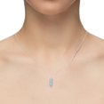 thumbnail image 2 of Natural Larimar Square Shape Pendant Necklace in Sterling Silver for Women with 18-inch Adj. Chain, Special Birthstone Jewelry for Her Birthday, Wedding Anniversary, Christmas, Mothers Day, 2 of 7