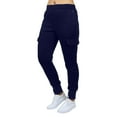 thumbnail image 1 of Women's Heavyweight Loose Fit Cargo Fleece Jogger Sweatpants (S-XL), 1 of 4