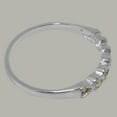 thumbnail image 5 of LBG British Made 18k White Gold Cultured Pearl & Citrine Womens Eternity Ring - 33 size options - Size 8.75, 5 of 9