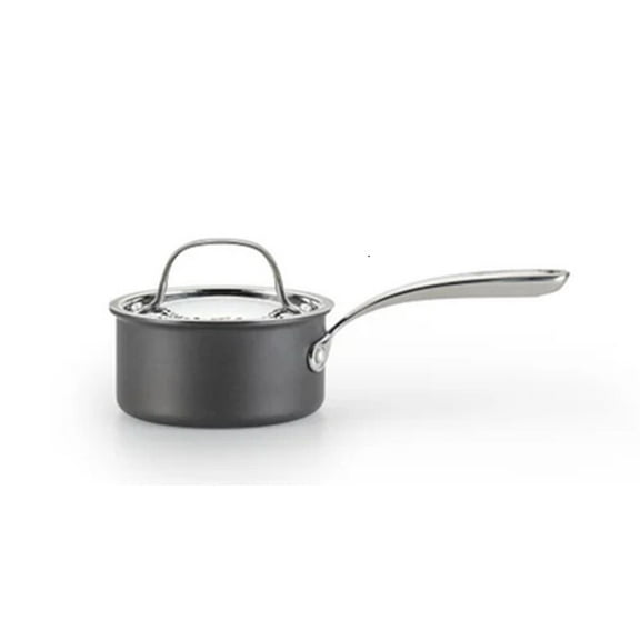 New Lagostina Nera Hard Anodized Nonstick 1-Quart Sauce Pan with Lid