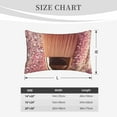 thumbnail image 3 of Fotbe Makeup Brush on Pink Glitter Pillow Cases - Envelope Closure - Luxury, Extra Soft, Cooling Pillow Covers - Wrinkle, Fade, Stain Resistant-14"x20", 3 of 8