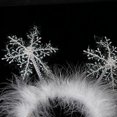 thumbnail image 4 of piezas de adornos navideños, tocado navideño, diadema de copo de nieve, suministros para fiestas navideñas para niños, color blanco, 4 of 5