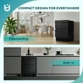 thumbnail image 6 of EUHOMY 23.5 Inch Under Counter Double Drawer Fridge, Weather Proof Stainless Steel Outdoor Beverage Refrigerator for Patio, Built-in Beverage Fridge, 6 of 8