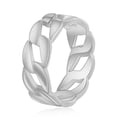 thumbnail image 6 of New Fashion Minimalist Geometric Rings for Men Women Party Jewelry Cuban Chain Cocktail Ring 14K Yellow Gold  Anillos Mujer, 6 of 8