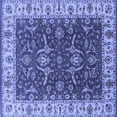 thumbnail image 1 of Ahgly Company Indoor Square Oriental Blue Traditional Area Rugs, 4' Square, 1 of 4