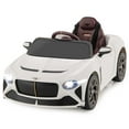 thumbnail image 1 of Costway 12V Licensed Bentley Bacalar Kids Electric Ride-on Car with Remote Control White, 1 of 10