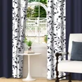 thumbnail image 5 of Lfeey Blackout Curtains for Bedroom, Thermal Insulated Window Drapes, Dark Blue Leaves Print, 84 Inches Long, 2 Panels, 5 of 7