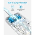 thumbnail image 4 of Anker Power Strip Protector contra sobretensiones (2100J), 12 salidas con 3 puertos USB para iPhone 15/15 Plus/15 Pro/15 Pro Max, 5 pies, enchufe plano, carga de suministro de energía de 20 W para el, 4 of 5