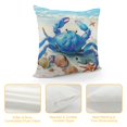 thumbnail image 4 of Fenyluxe Ocean Theme Nautical Square Throw Pillow Case Beach Summer Throw Pillow Covers Seahorse Crab Mediterranean Style Decorative Cushion Case for Sofa Couch Bed 20x20in, 4 of 5