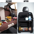 thumbnail image 6 of 2Pcs Car Backseat Organizer with Foldable Table Tray, Car Seat Back Organizer, Car Organizers, Black, 6 of 7