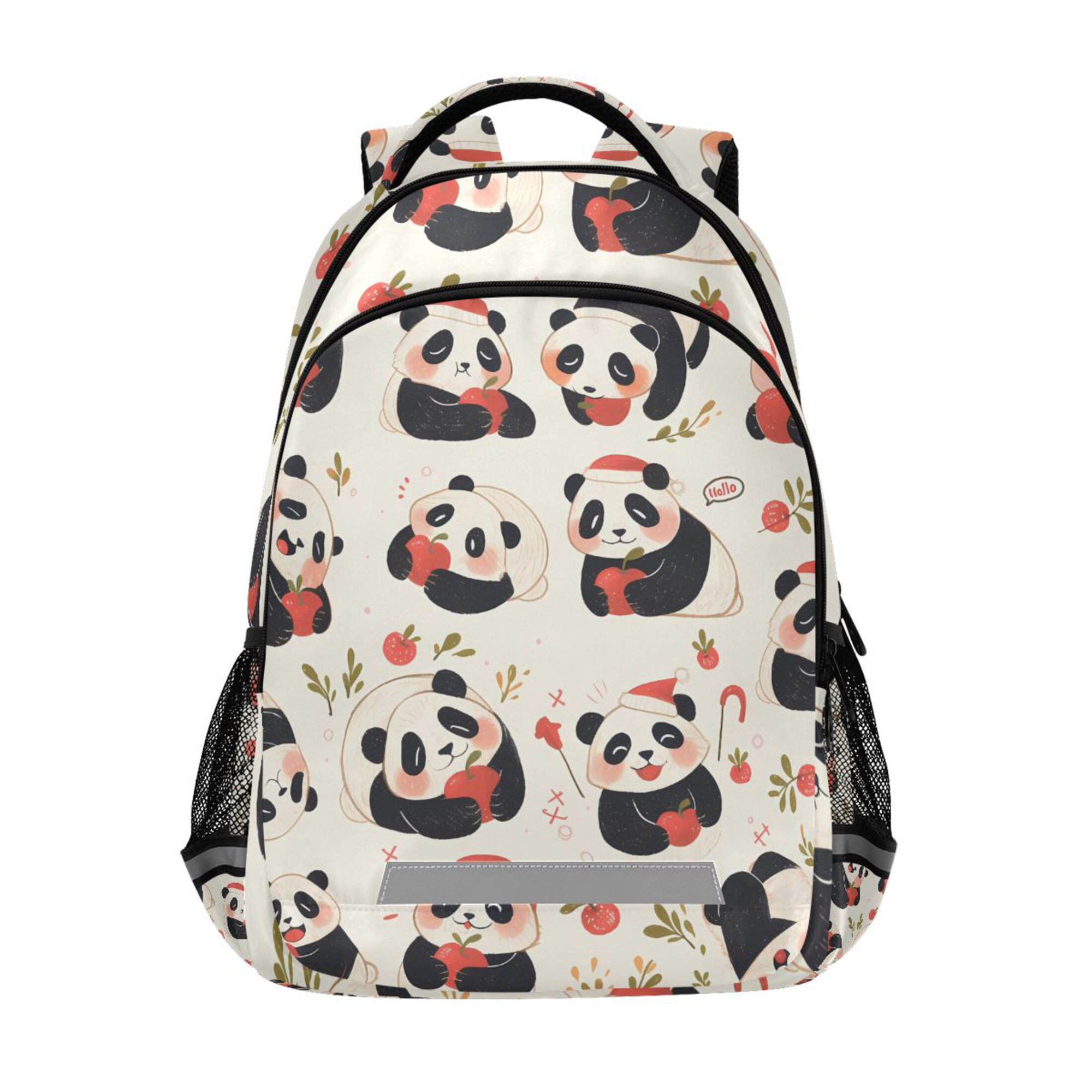 ALAZA Cartoon Pandas Backpack Elementary School Bag Bookbag Travel Rucksack