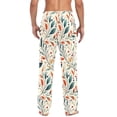 thumbnail image 4 of FORMRS Mens Pajama Pants with Pockets Sleepwear Lounge Bottoms Sizes S-2XL, Beige Whimsical Leaves, 4 of 7