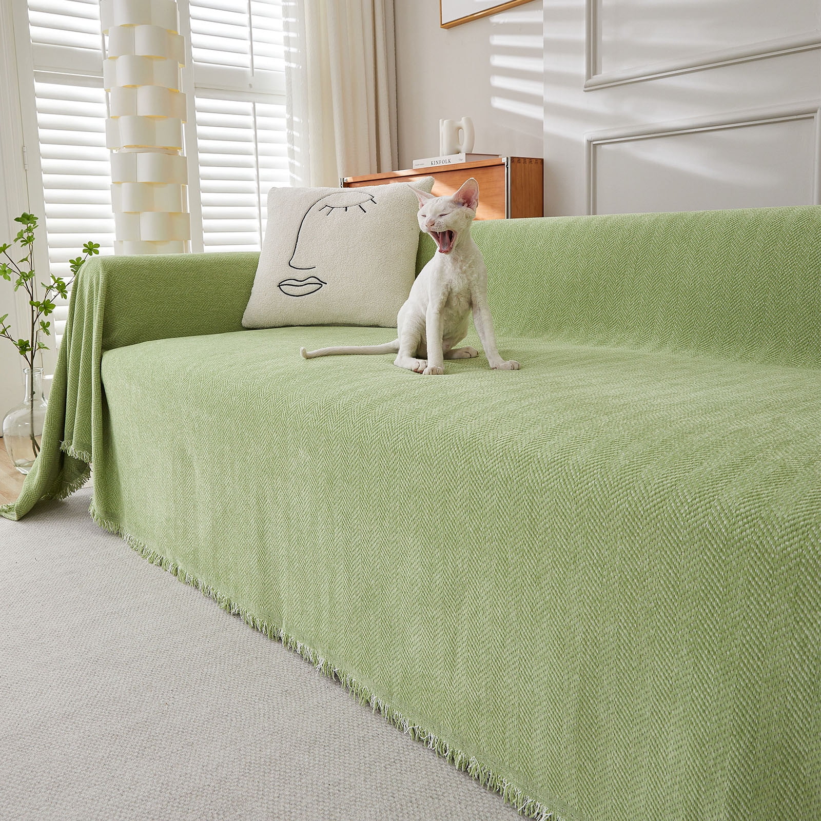 yelldesk Sofa Covers Couch Covers for 3 Cushion Couch Sofa Pet Friendly Soft Thick Non Slip Couch Cover for Dogs Washable Sectional Couch Covers Furniture Protector