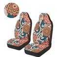 thumbnail image 3 of Uorisanigo Car Seat Covers – 2 Pcs Front Seat Covers Ethnic Flowers Vehicle Seats Protectors Driver Interior Accessories, Easy Installation and Universal Fit for Most Cars SUVs Trucks, 3 of 7