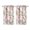 Abstract Line Flower, variant on Vintage Green Leaves Tier Kitchen Curtains for Bathroom Living Rod Pocket Window Drapes 28"x39" 2 Panels Window Treatment Tiers