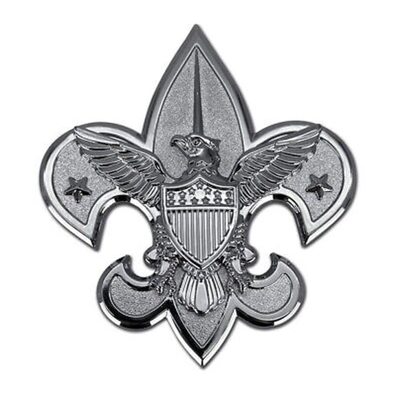 Boy Scouts of America All Metal Emblem for Cars, Trucks, and All Auto | Universal Fit at 2.85" x 3.1" | All Weather
