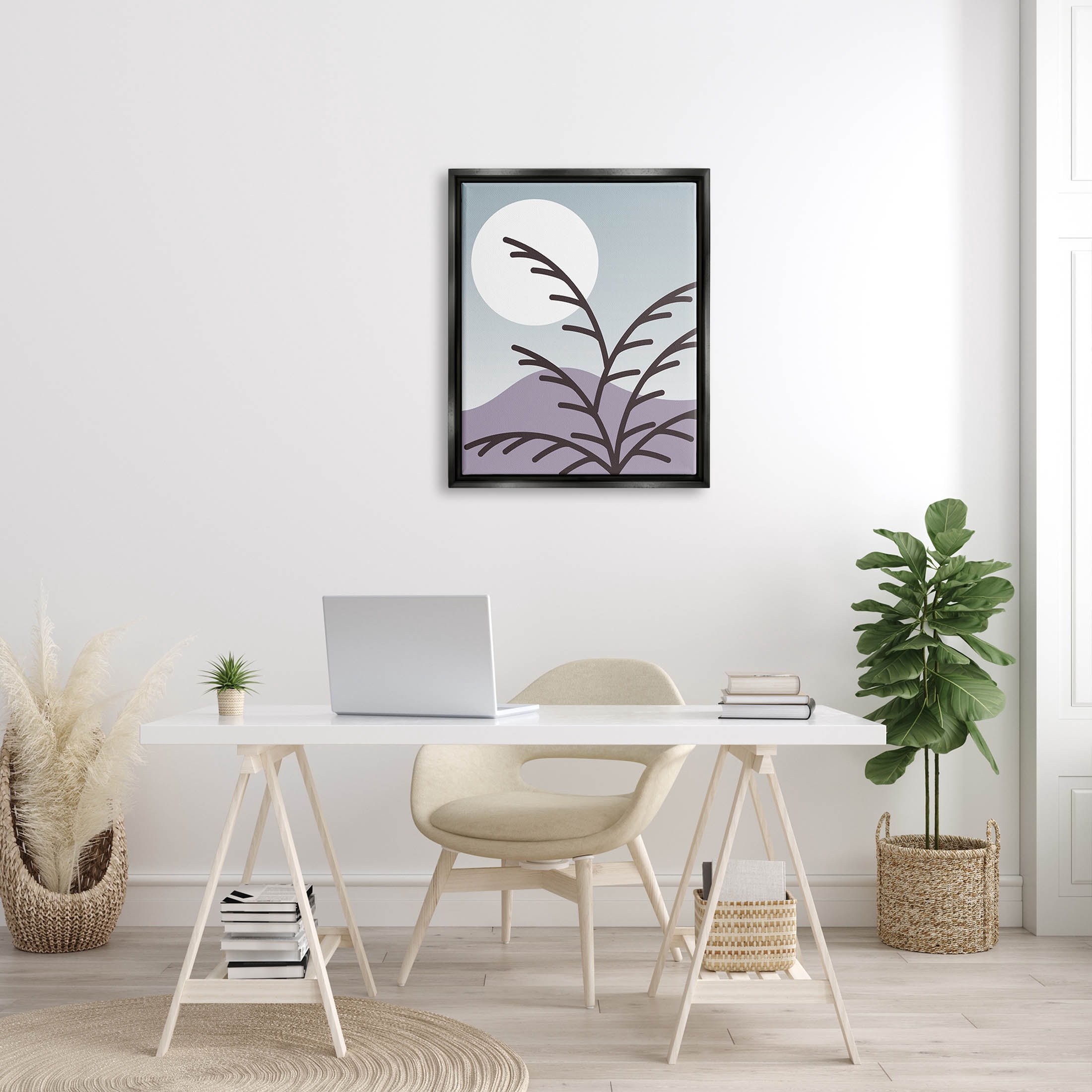 Moonlit Mountain Botanicals Botanical & Floral Graphic Art Jet Black Framed Art Print Wall Art