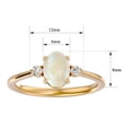thumbnail image 5 of SuperJeweler 1 Carat Oval Shape Opal and Two Diamond Ring in 14 Karat Yellow Gold for Women, 5 of 6