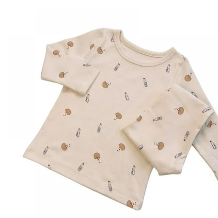 

BULLPIANO 0-5T Baby Baby Girls Pajamas Tee and Pant 2-Piece Pj Set 100% Organic Cotton - Baby Pajama Sets