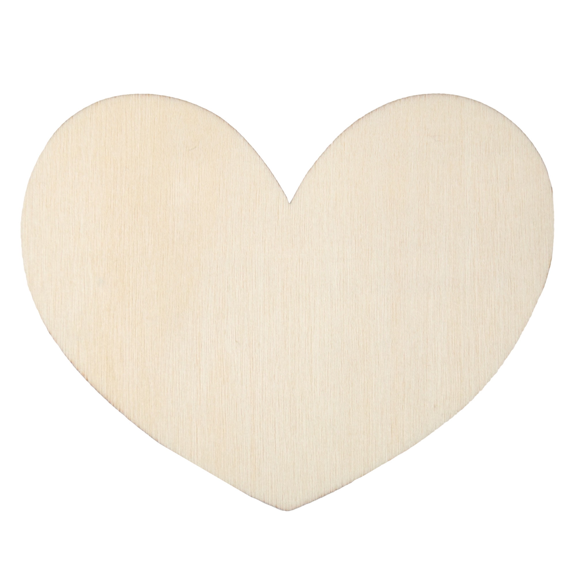 Hello Hobby Wood Heart Shape, Ready-to-Decorate Die-Cut Shape, 3.85 in. x 0.145 in. x 3 in.