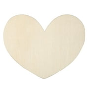 Hello Hobby Wood Heart Shape, Ready-to-Decorate Die-Cut Shape, 3.85 in. x 0.145 in. x 3 in.