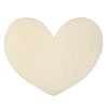 Hello Hobby Wood Heart Shape, Ready-to-Decorate Die-Cut Shape, 3.85 in. x 0.145 in. x 3 in.