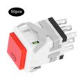 thumbnail image 3 of 50Pcs Interrupteur à Bouton avec Réinitialisation Instantanée Automatique en Plastique Rouge Tact Tactile Pousser 8 Broches (5V), 3 of 8