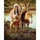 thumbnail image 2 of Cuadros Decorativos 5D DIY diamante pintura indios completo redondo taladro mosaico imagen Kit decoración de pared Tmvgtek embutido en tela, 2 of 9
