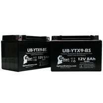 2-Pack UpStart Battery Replacement 2006 Kawasaki Z1000 1000CC Factory Activated, Maintenance Free, Motorcycle Battery - 12V 8Ah, UB-YTX9-BS