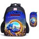thumbnail image 1 of Mochila escolar con estampado 3D de SONIC RACING para niños y niñas, morral escolar con dibujos animados para libros Fivean unisex, 1 of 2