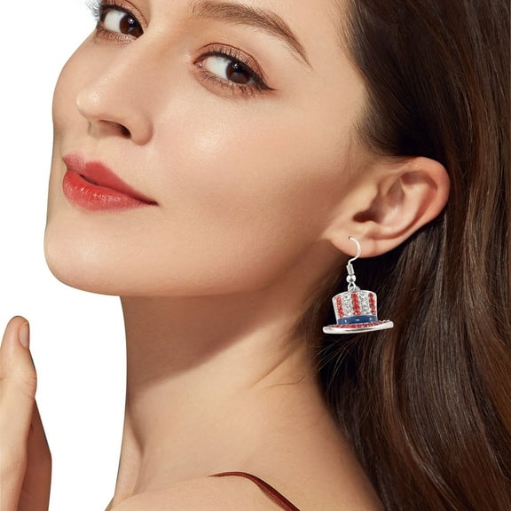 BNNG USA Flag Post Stud Earrings for Women, 4th of July Earrings for Women USA Flag America Independence Day Patriotic Earrings Rainbow Earrings Gifts Jewelry July 4 Independence Day Earrings
