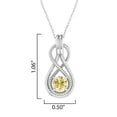 thumbnail image 3 of Sterling Silver with Yellow Moissanite Infinity Pendant, 3 of 3