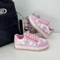 thumbnail image 3 of Women's Star Canvas Sneakers, Colorblock Lace-Up Casual Low-Top Shoes, 3 of 4