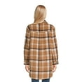 thumbnail image 3 of Time and Tru Women's Long Line Plaid Shacket, Sizes XS -XXXL, 3 of 5