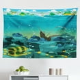 thumbnail image 1 of Animal Tapestry, Side View Exotic Safari Creature Digital Illustration Print, Fabric Wall Hanging Decor for Bedroom Living Room Dorm, 2 Sizes, Grey, by Ambesonne, 1 of 1